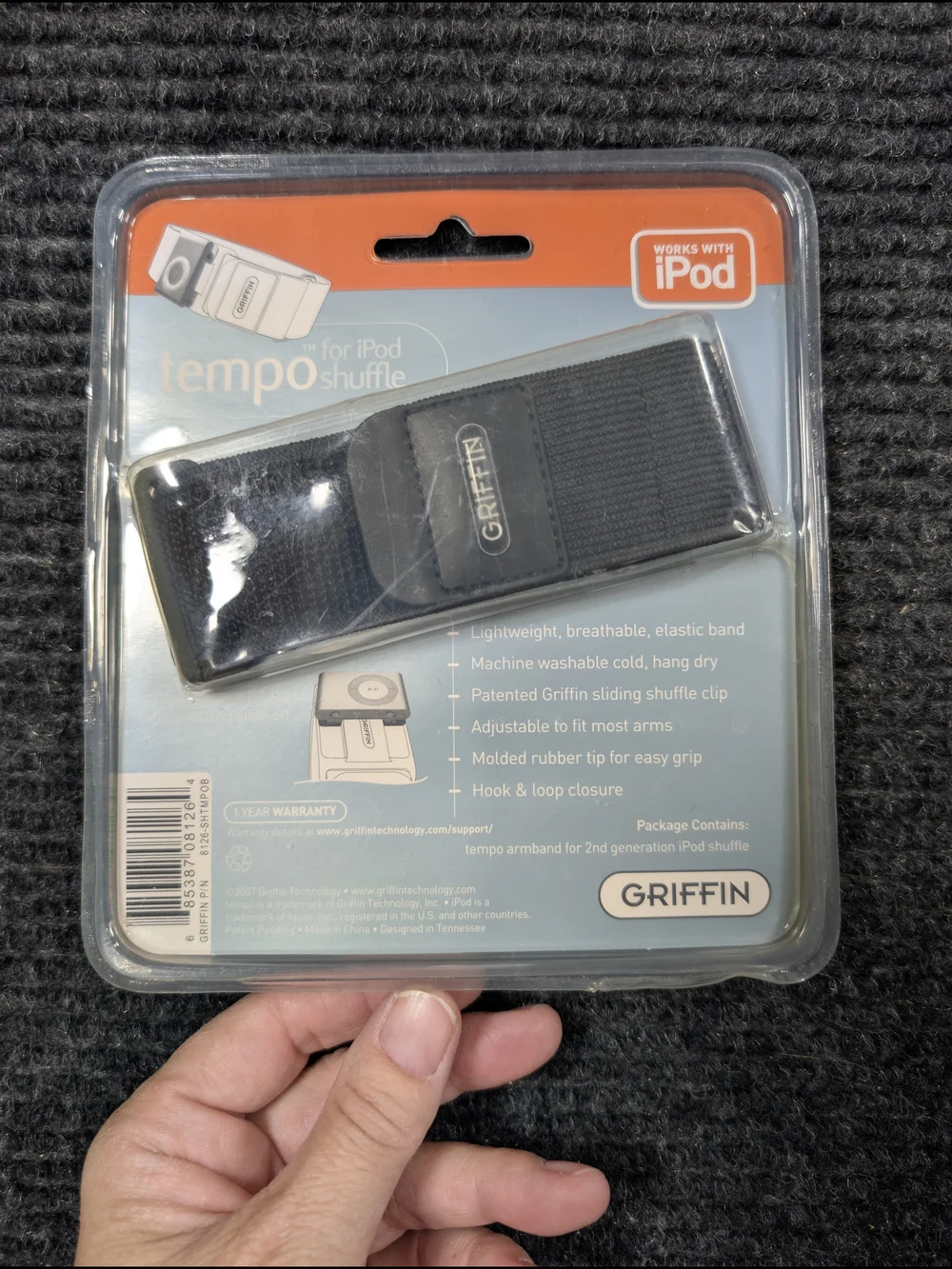 NWT Griffin Tempo Sport Armband for 2nd Gen iPod Shuffle